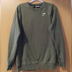 Gymshark Crest Crew Neck Sweatshkrt Army Green size M